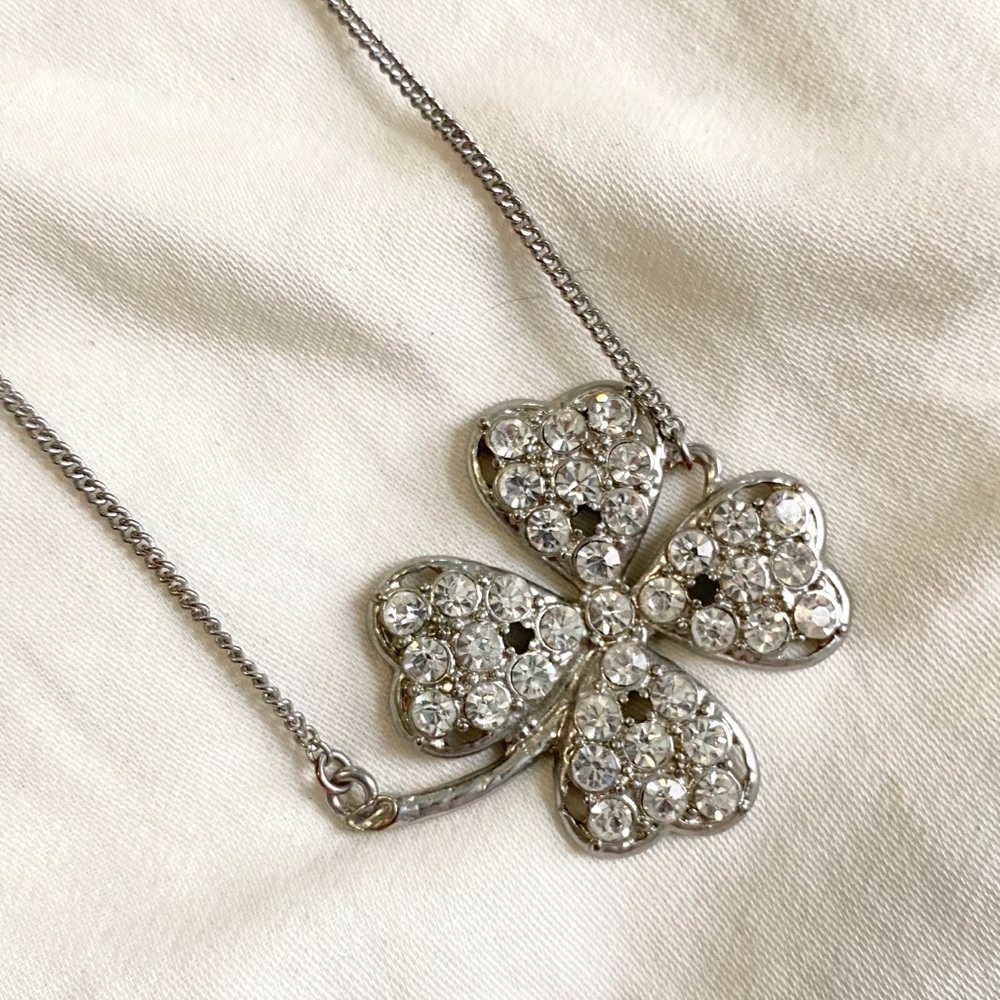 Crystal Four Leaf Clover Necklace